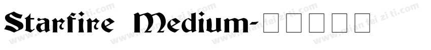 Starfire Medium字体转换
